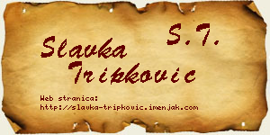 Slavka Tripković vizit kartica